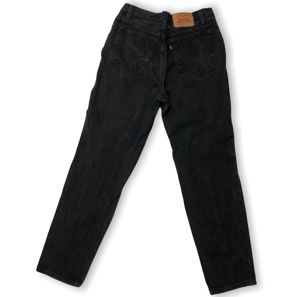 Original Levi's 501 Black Denim High Rise Tall Jeans 36